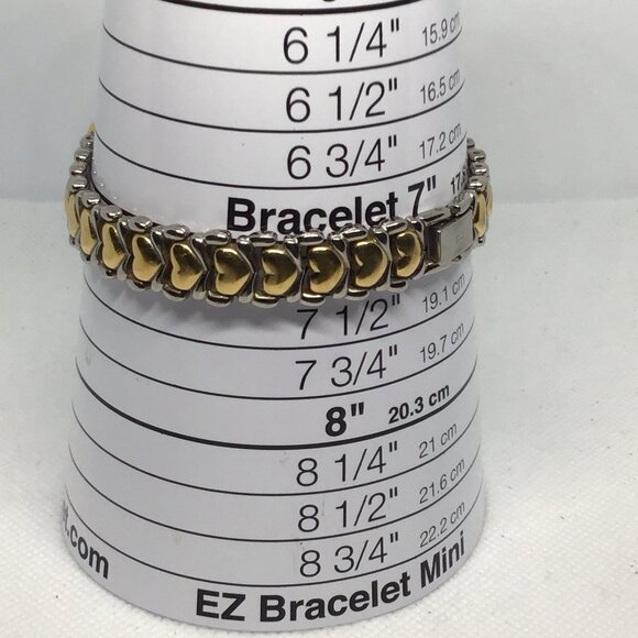 Vintage Bulova Women's Two-Tone Watch with Heart Band and Diamond Accent 98P11 - Picture 15 of 15